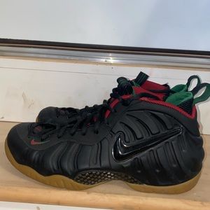 Nike Gucci Foamposites, Black, red, green, gold with gum bottom